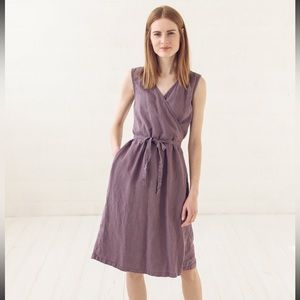Old Linen Mill Linen Wrap Dress